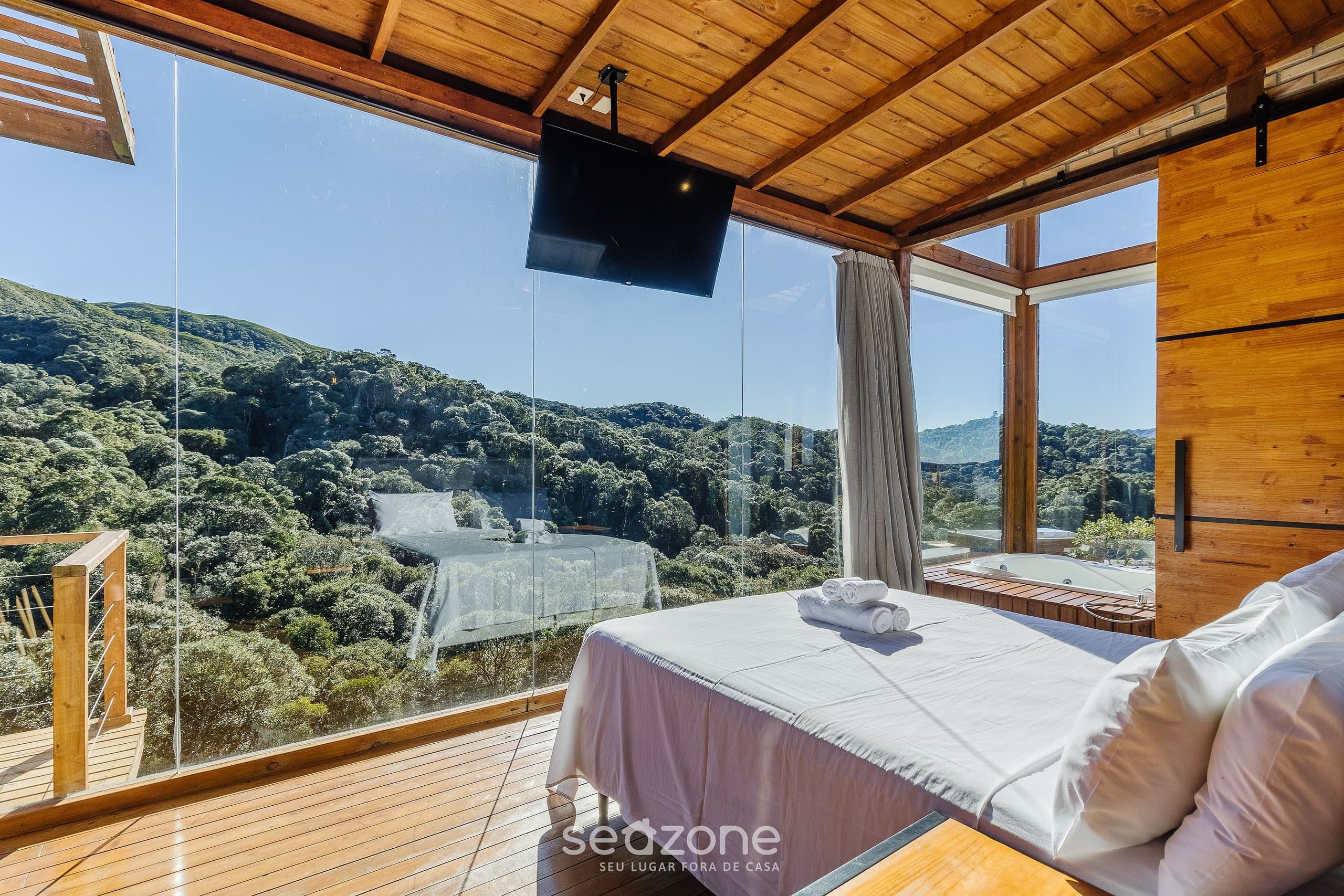 Cozinha completa do chalé